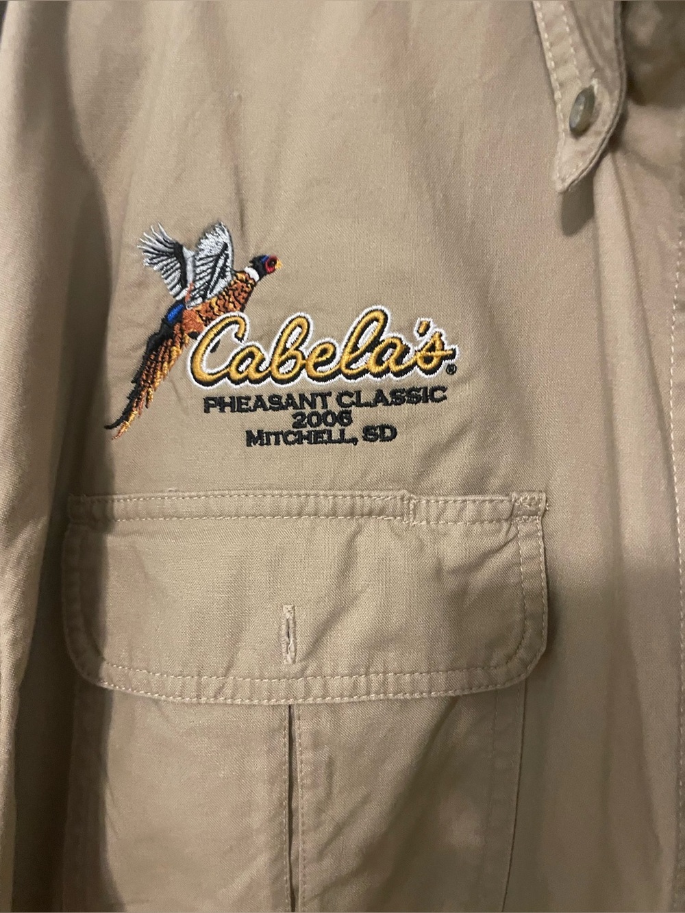 Cabela's Tan and Bright Orange Lightweight Hunting Shirt Jacket 3X - Picture 3 of 7